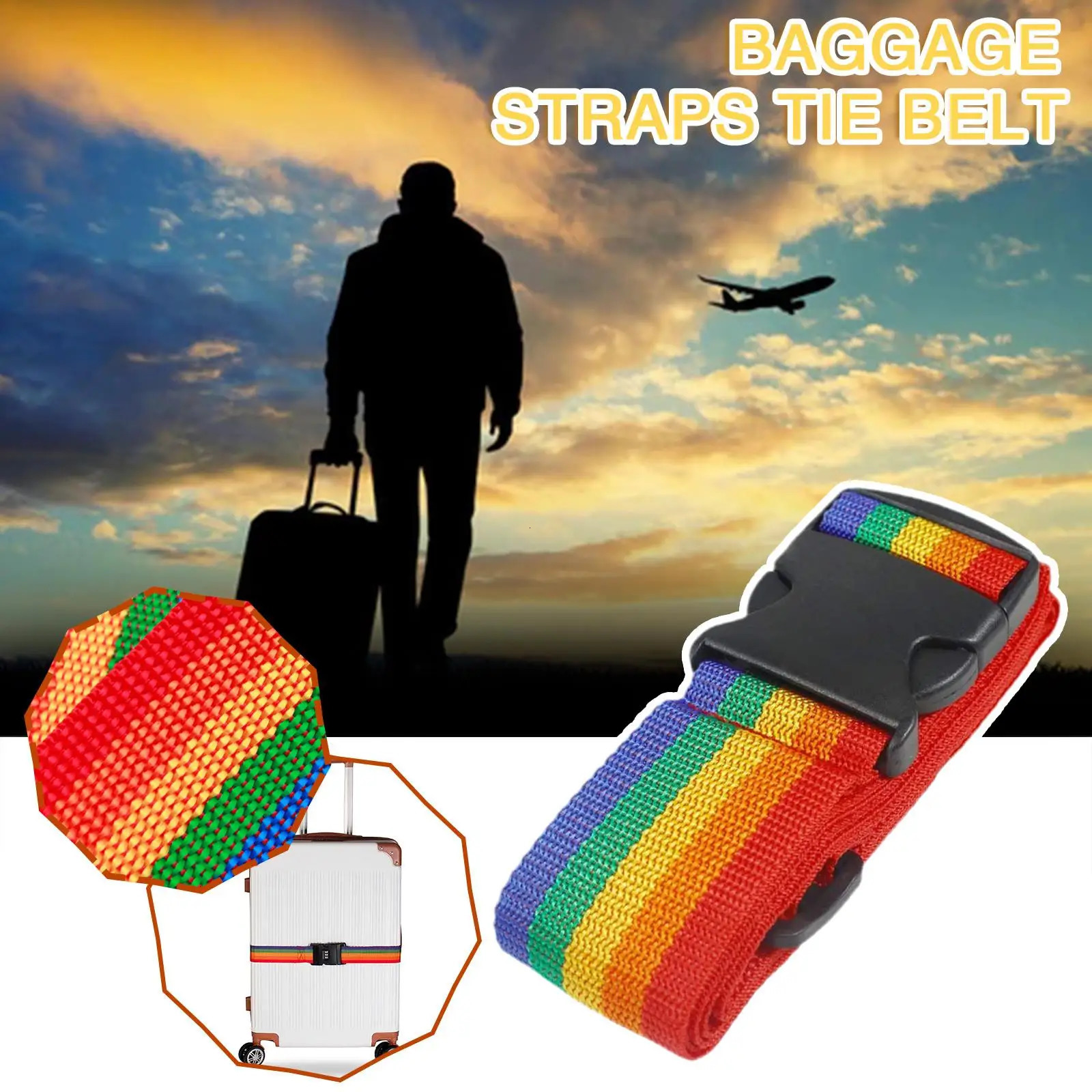 Travel Belt Trolley Seat Belt Luggage Packing Box Cross Strap Suitcase Packing Seat Belt Reinforced Adjustable Straps Accessory 250214