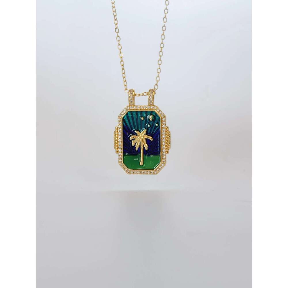 Literary Devil's Eye Dia Set Tarot Pendant Necklace Suitable for Women's Daily Wear