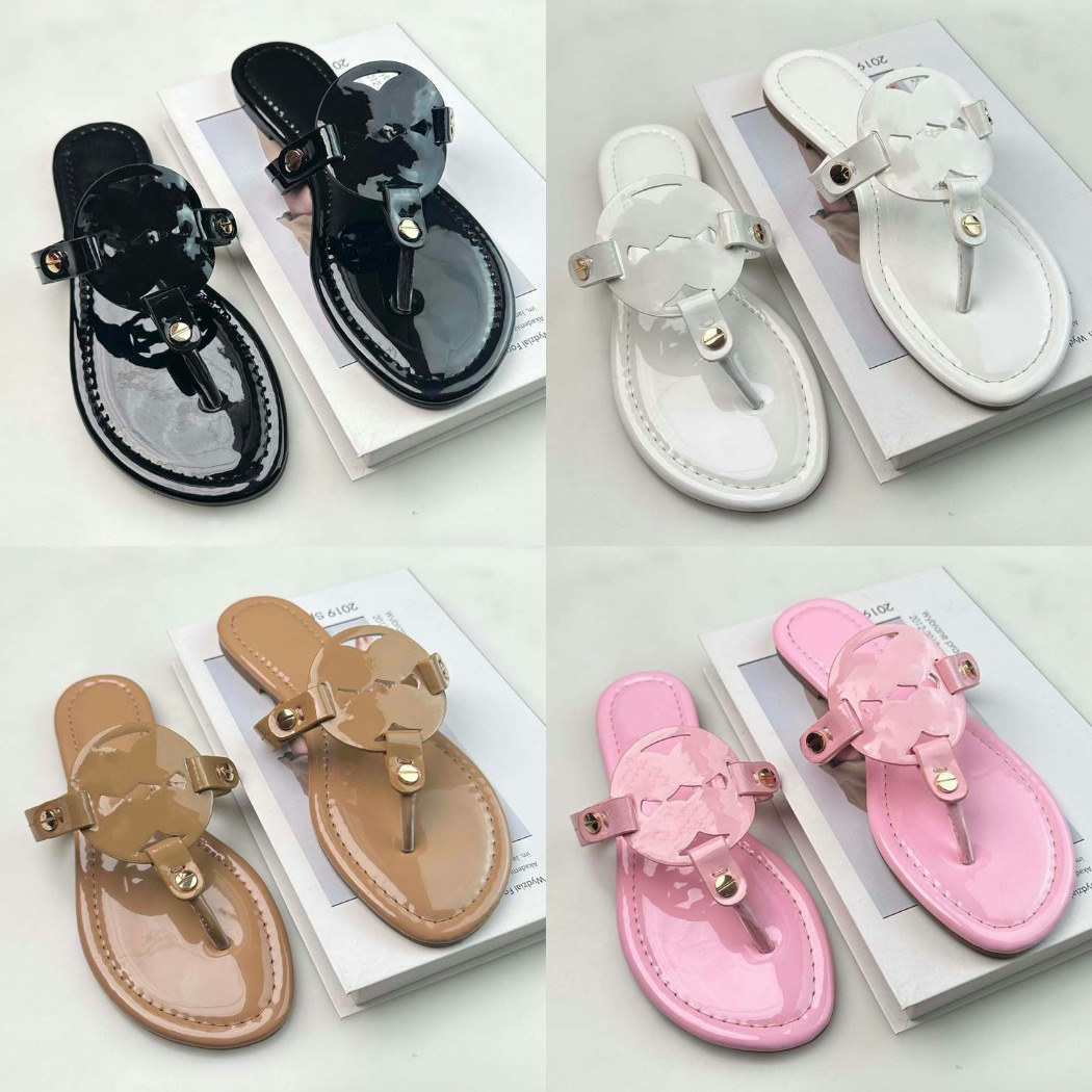 Toryburcgs sandals Designer Shoes Womens Slippers and Sandals Fashionable Summer Slippers Herringbone Slippers Flat Bottom Beach Shoes Toe Slippers