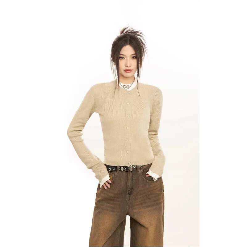 Women Brown Jeans Streetwear Fashion Y2k American Style High Waisted Wide Leg Jean Female Trouser Hip Hop Baggy 2025 Denim Pants