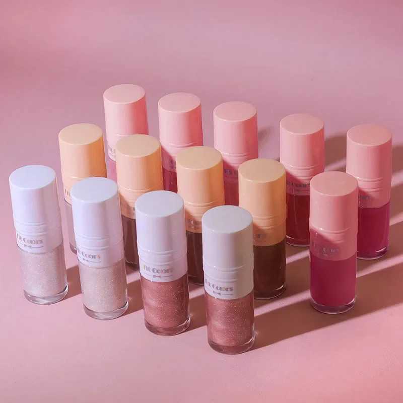 14 Colors Matte Liquid Blush Contour Highlighter Waterproof Long Lasting Sponge Brush Head High Pigment Blusher Brighten BronzerXJ250217