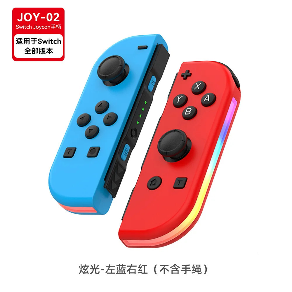 BT 5.2 Joy Controller RGB LED Switch L/R Joypad for Lite/Oled JoyCon Gamepads Joystick with Dual Vibration 250221