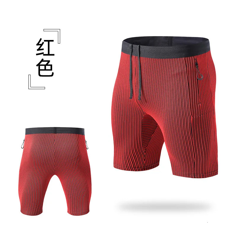 Compression Shorts Men Sporty Woman Running Sports with Pockets Fitness Training Sportswear Gym Workout Tights 250217