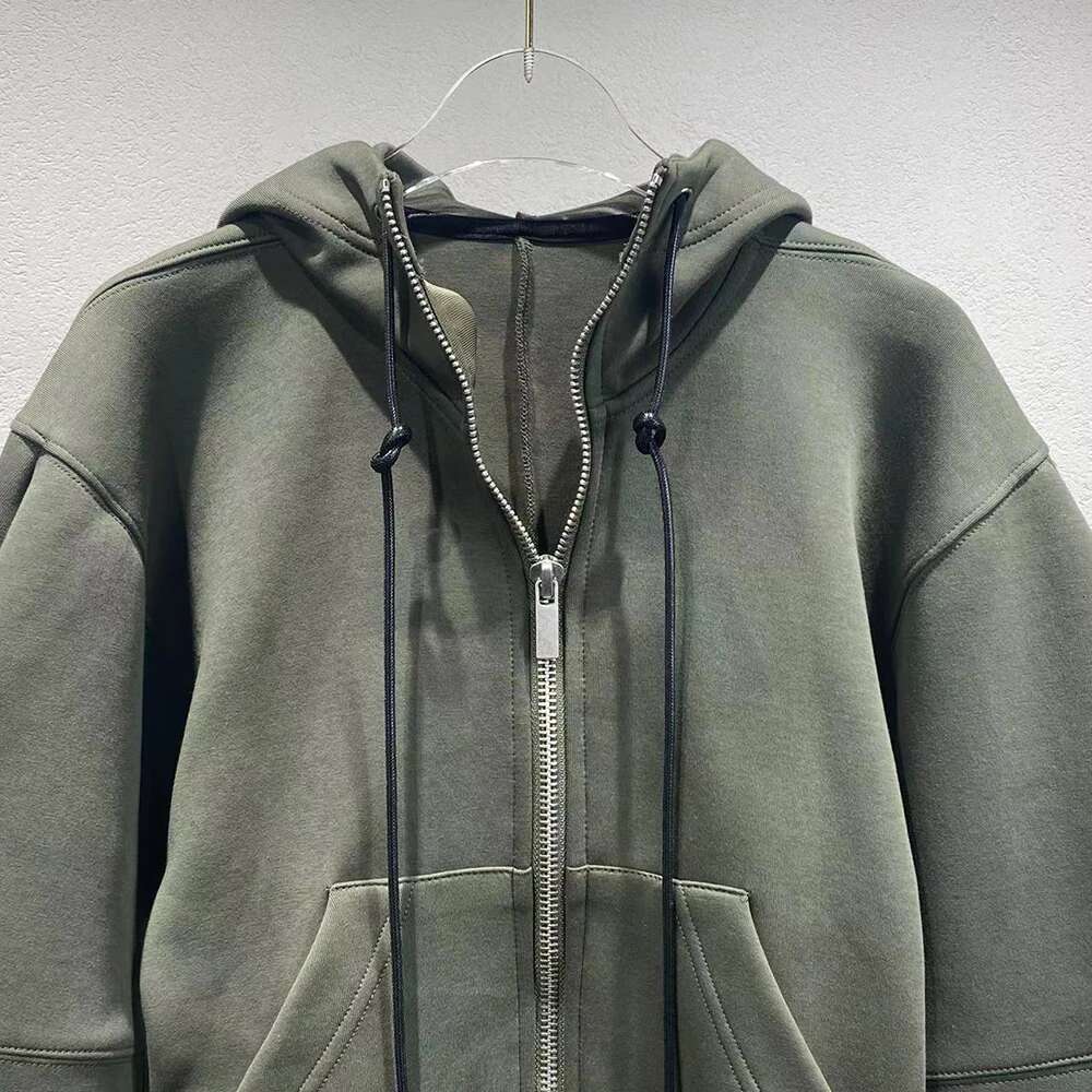 Cotton Blend Women Sweatshirt Y2k Simple Casual Loose Commuter Hundred Long Sleeve Hooded Jacket Tops 2025 Autumn New