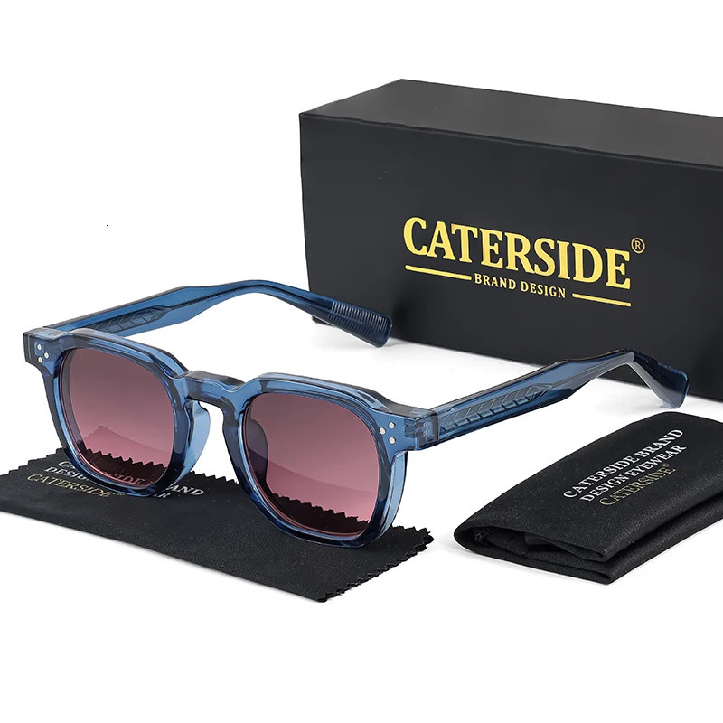 CATERSIDE Square Punk Sunglasses Mens Retro Personalized Sunglasses Womens Fashion Party Business Festival Gift UV400 250213