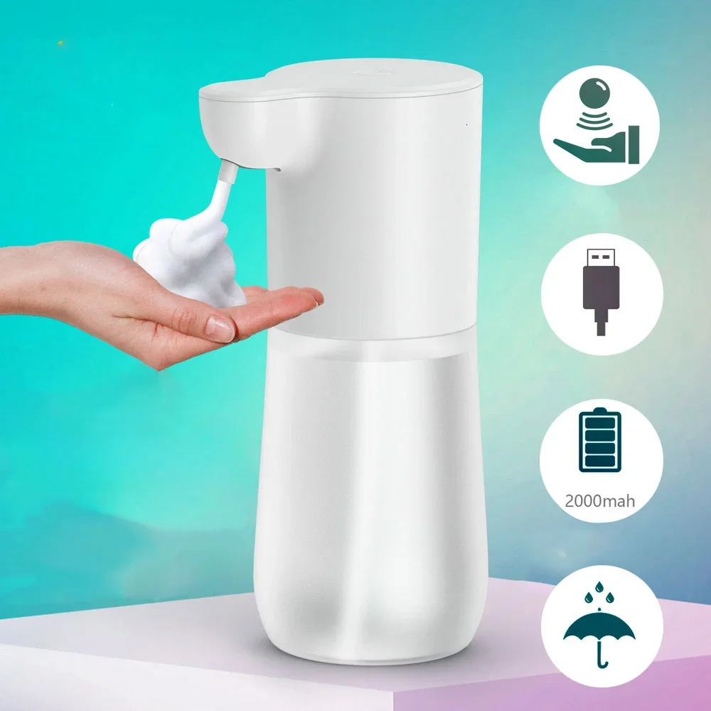 Automatic Soap Dispenser Touchless Sensor Foam Type-C Charging High Capacity Smart Liquid Soap Dispenser with Adjustable Switch 250214