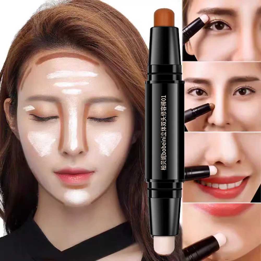 Double-ended Dual-purpose High-light Trimming Stick 3D Contour Nose Shadow Facial Shape Pencil Brightening Face Body CosmeticsW250217