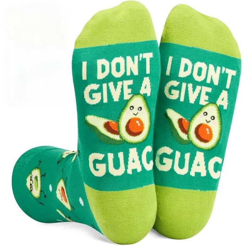 A pair of socks mens cartoon avocado street clothing hip-hop funny Harajuku socks new W250217