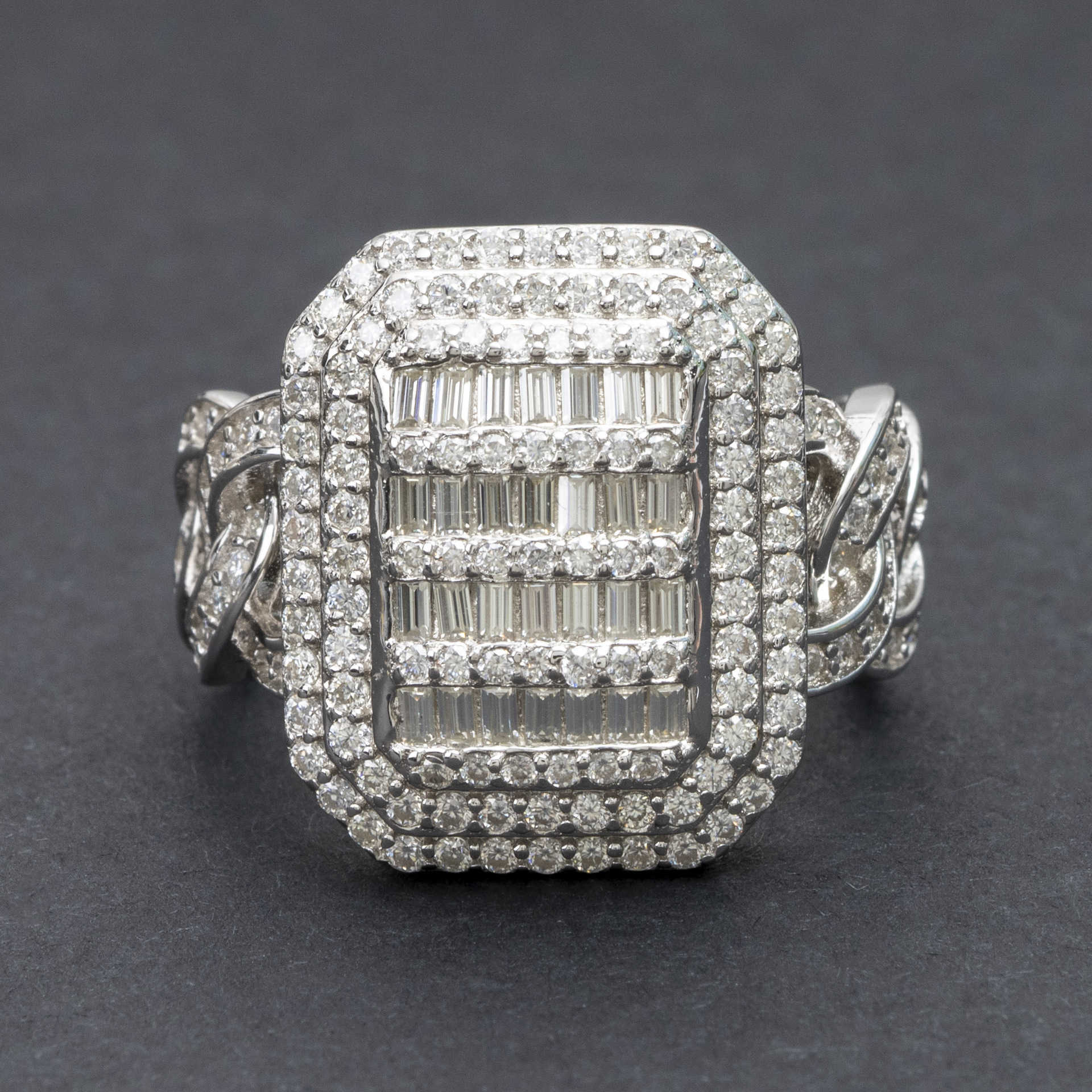 Hip Hop Hip Hop Ring S925 Silver Set D-Color Moissanite Classic Fashion Trend Ring for Men and Women