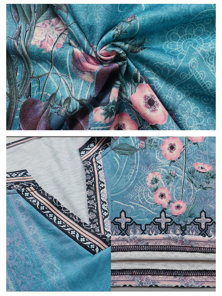 Plus Size Casual Womens Summer Medium Skirt 5XL 2023 Fashion Large V Neck Print Short Sleeved ALine Loose Dress 250214