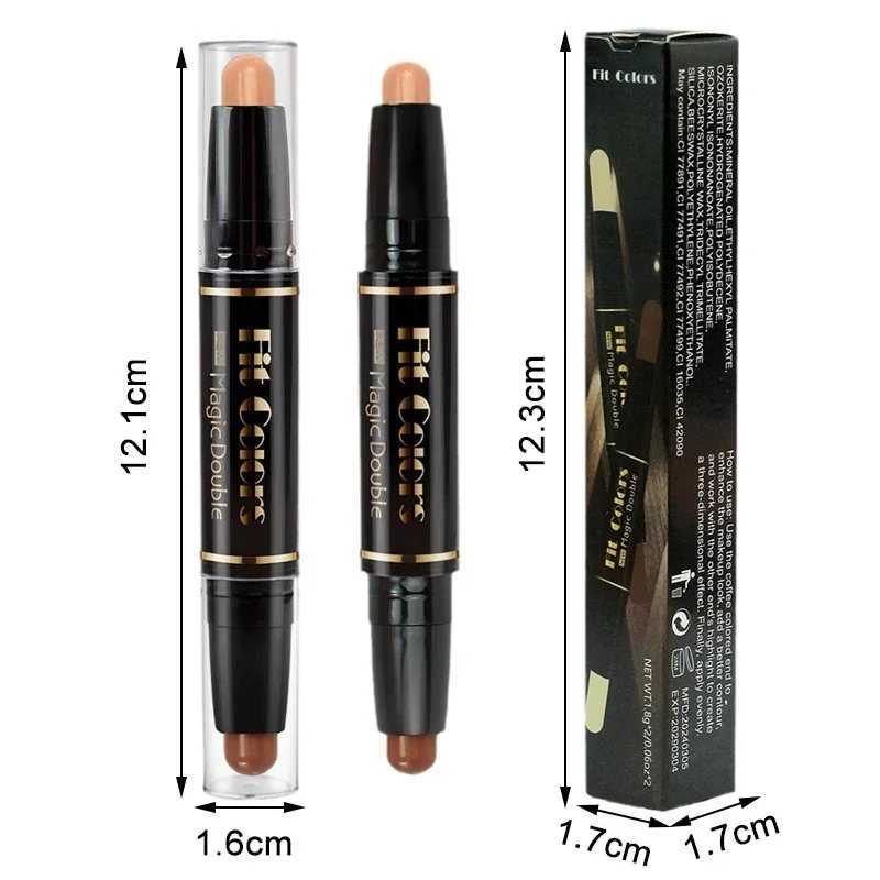 Double sided highlight and shadow contour stick fully covering the face concealer 3D contour bright and trimW250217