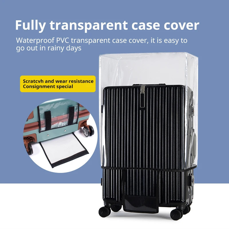 Full Transparent Luggage Protector Cover PVC Waterproof Dustproof Durable Suitcase Cover Protector Travel Accessories 250214