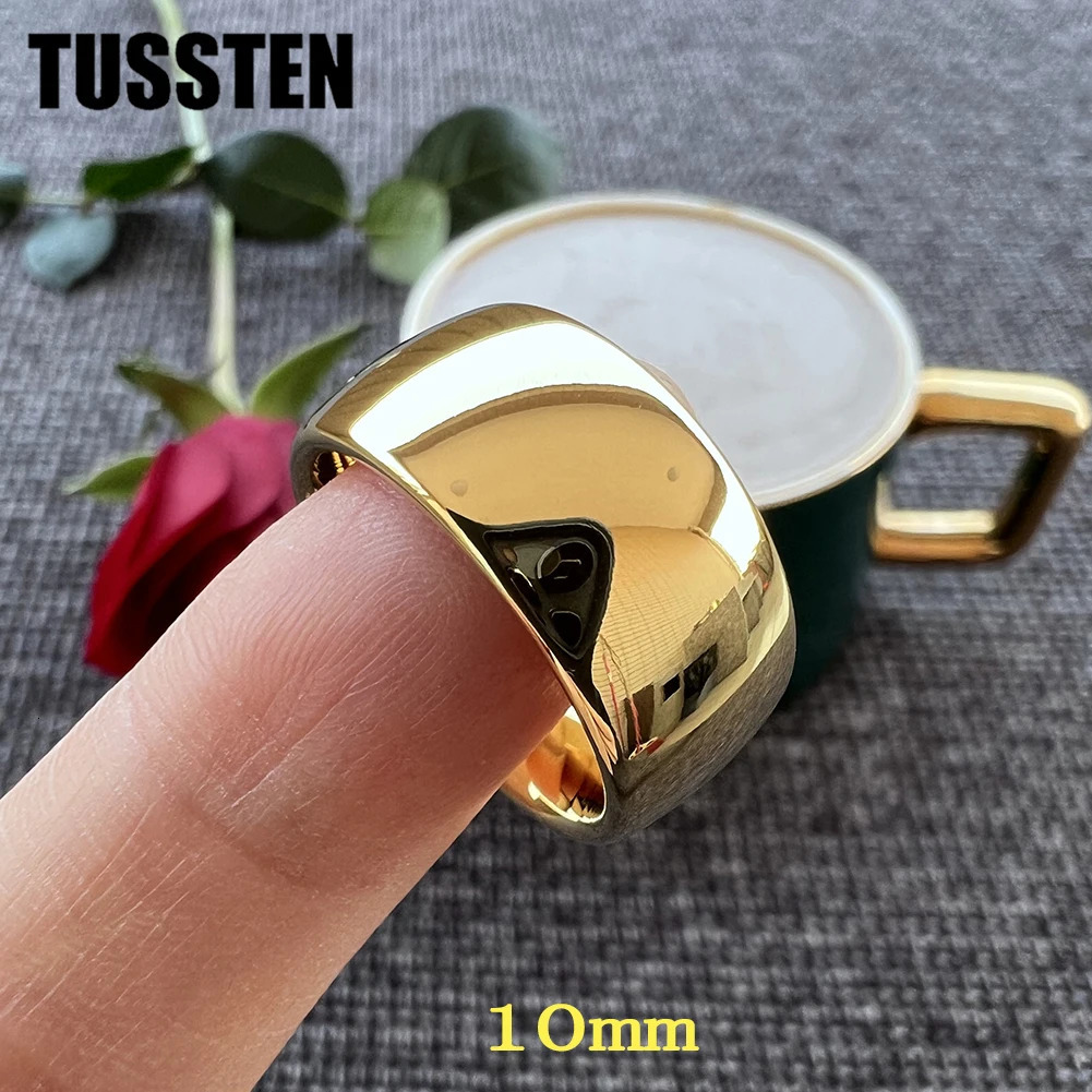 Drop TUSSTEN 2-10MM Men Women Ring Tungsten Wedding Band Domed Polished Comfort Fit 250213