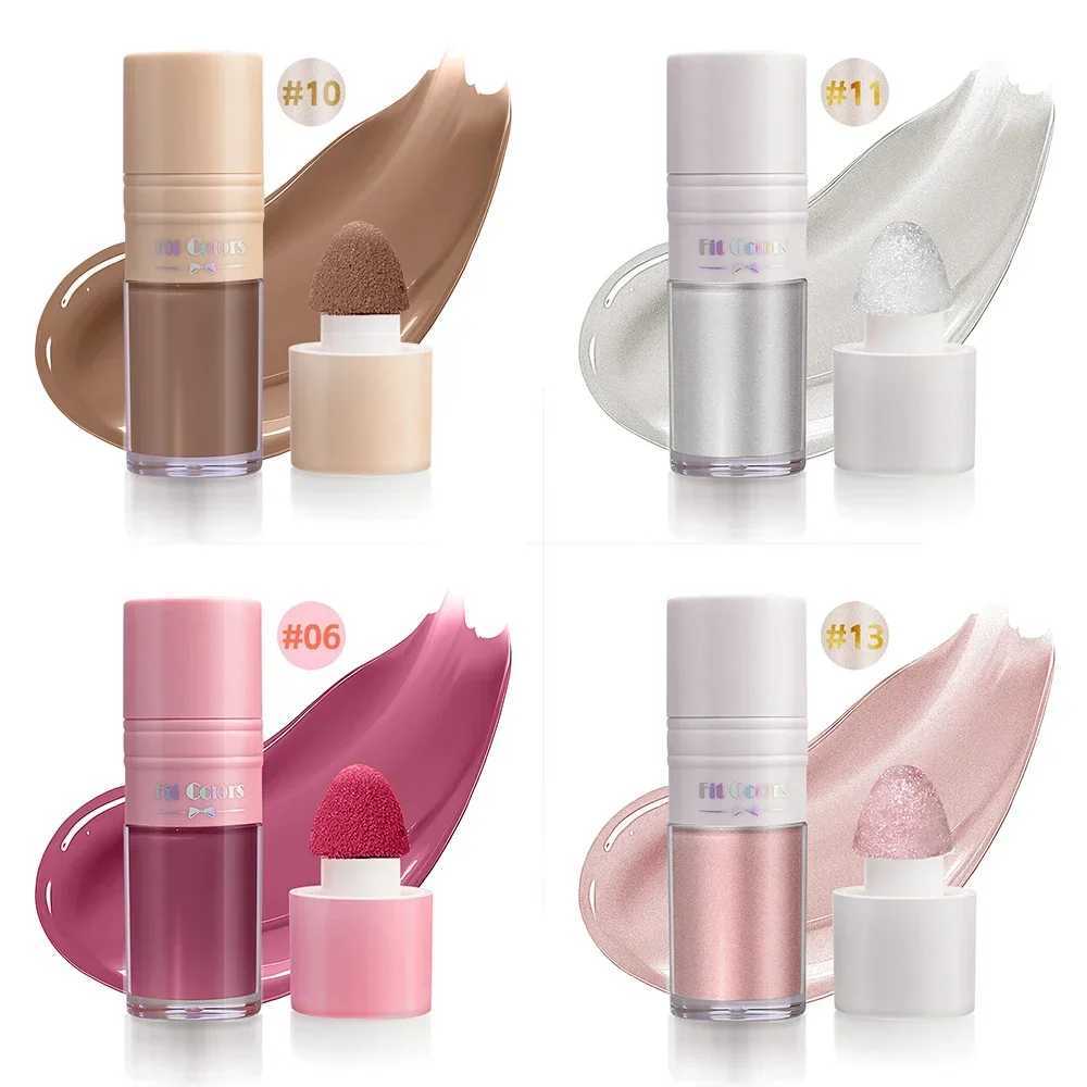 Soft Sponge Peach Glitter Liquid Highlighter Stick Lescent Shiny White Brighten Face Body High Gloss Bronzer Contour MakeupW250217