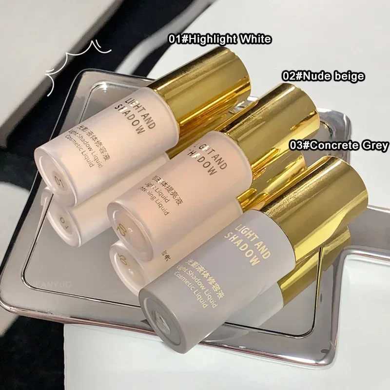 Liquid Light Contour Stick Matte Makeup High-gloss Nose Shadow Brightening Foundation Fluid Bronzers Highlighter Pen CosmeticsW250217