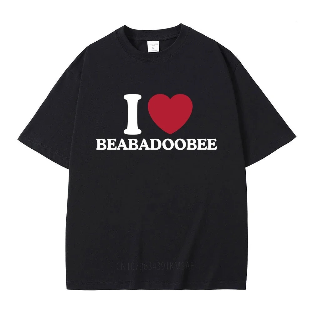 I Love Beabadoobee Graphic Print T-shirt Summer Men Women Fashion Casual Pure Cotton Short Sleeve Male Hip Hop Oversized Tshirt 250213