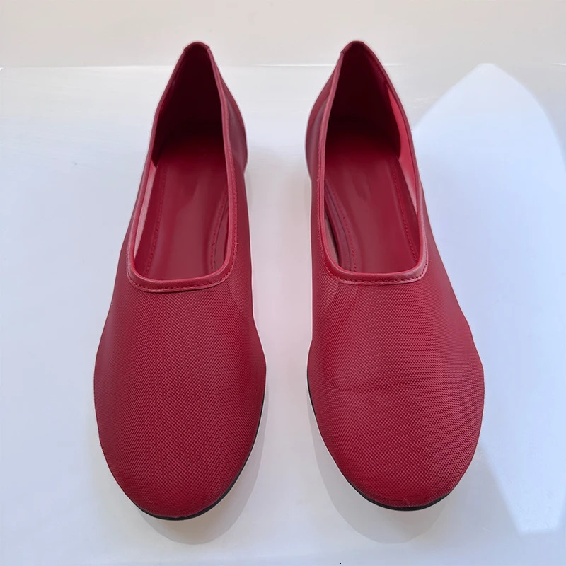 Mrxmus Women Lazy Loafers Round Toe Single Shoes Autumn Comfortable Flat Shoes Transparency Mesh Gauze Shallow Casual Shoes 250214