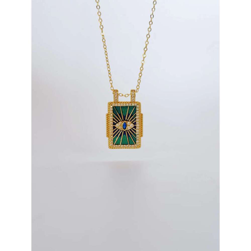 Literary Devil's Eye Dia Set Tarot Pendant Necklace Suitable for Women's Daily Wear