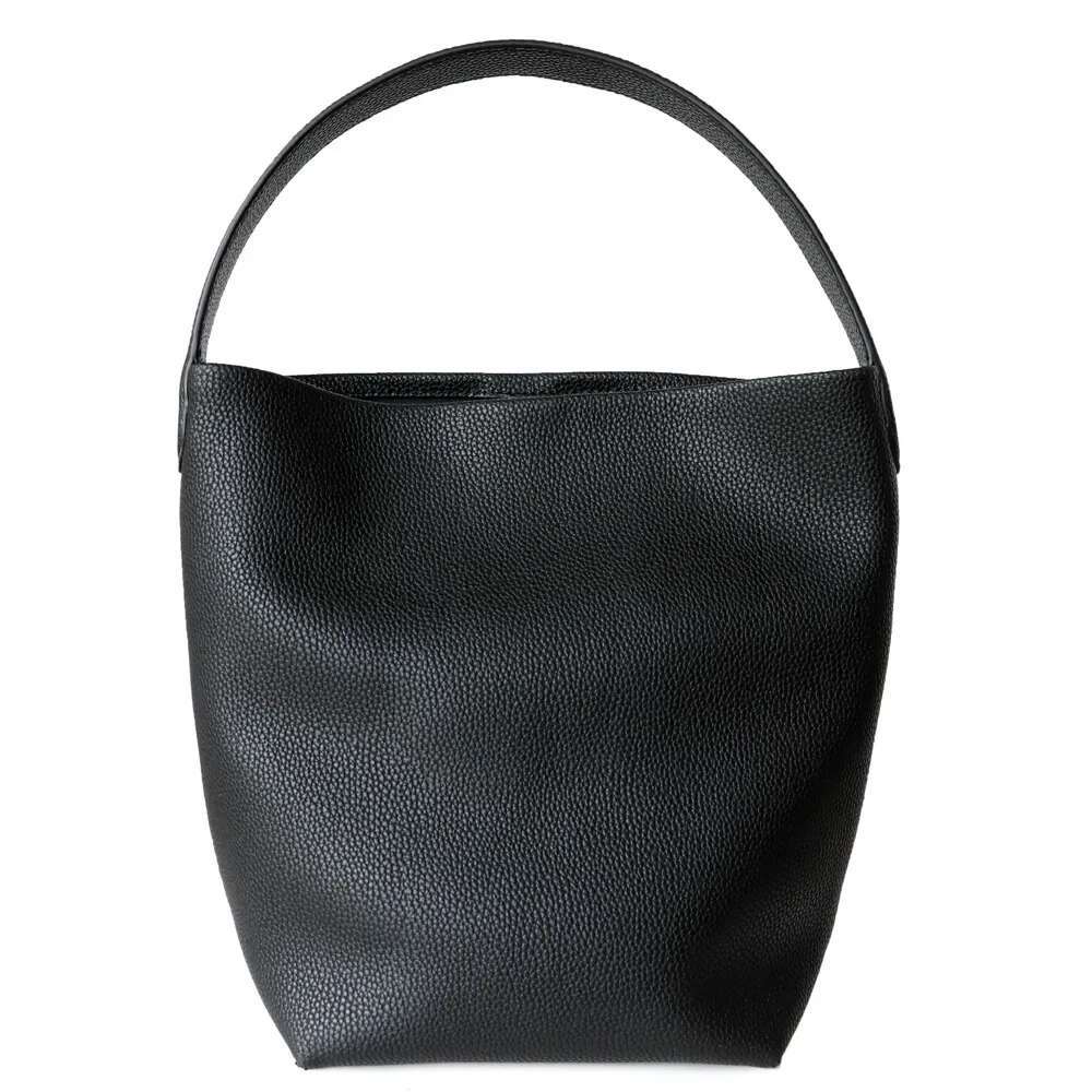 2025 New Simple And Lazy Real Bucket Large Capacity Leather Casual Shoulder Bags Versatile Tote For Women's Bag