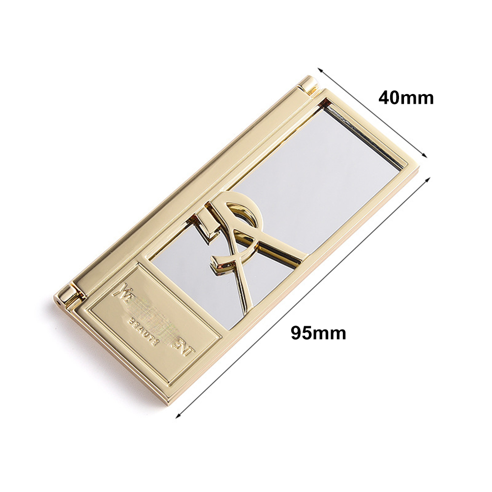 Gold Folding Make Up Compact Portable Hd Make-up Cosmetic Holiday Keyring Mirror For VIP Client