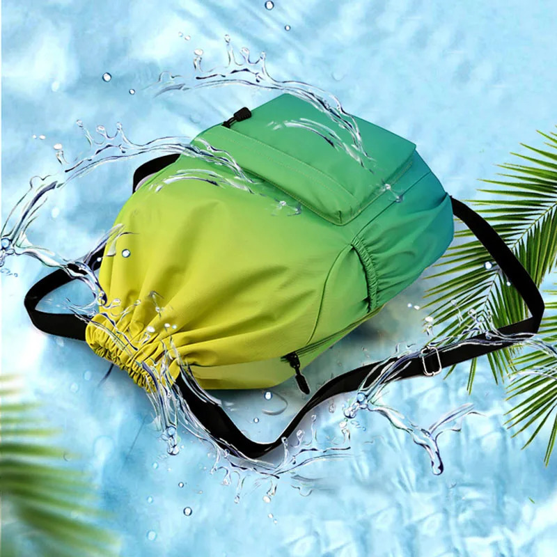 Colorful Large Capacity Outdoor Backpack Basketball Travel Drawstring Waterproof Bag Men Women Sports Gym Cycling Swimming Pack 250118