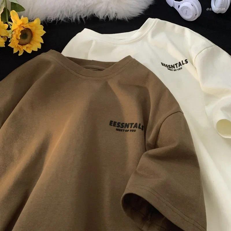 Mens T Shirts Summer Style Heavy Duty Simpletrendy Versatile Casual Loose-fit Student Half Sleeve Pullover T-shirt