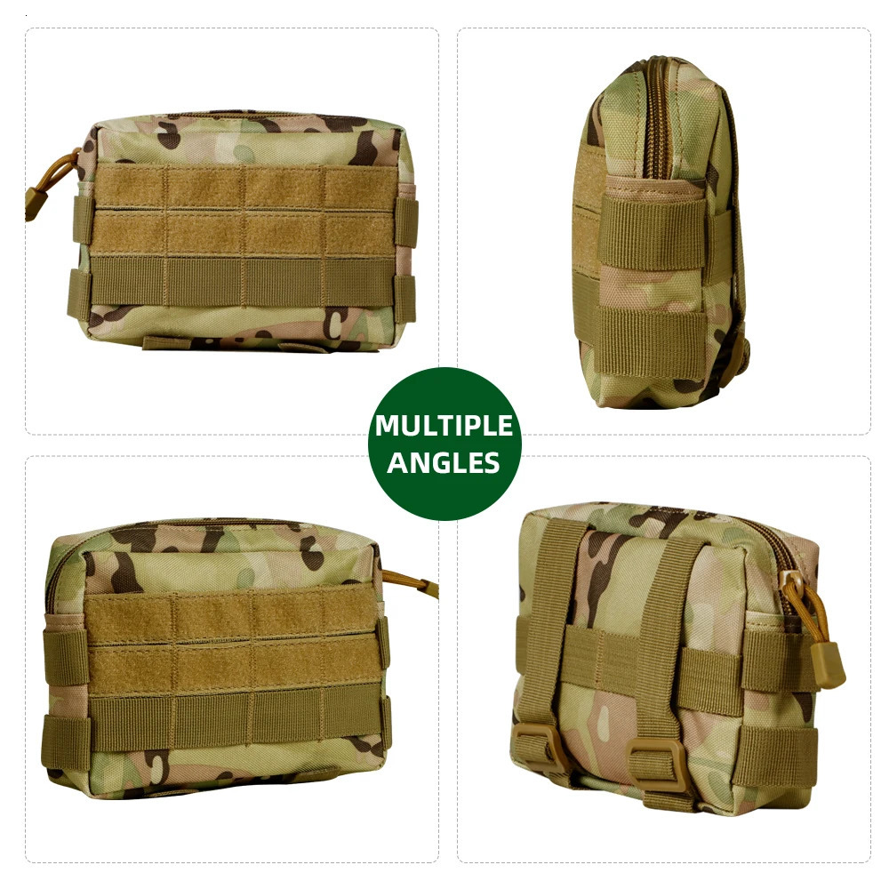 BOOIU Molle Pouches Tactical Admin Pouch Compact EDC Utility Gadget Gear Carry Accessory Belt Hanging Waist Bag 250118