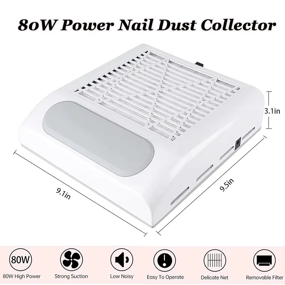 220V EU Plug Nail Dust Collector Manicure Machine Tools Nail Vacuum Cleaner With Remove Filter Nail ctor Fan Nail Art Tool 250214