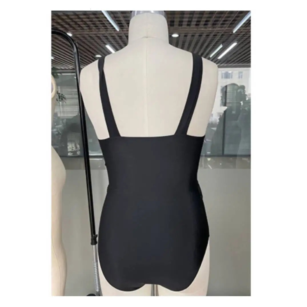 Cikini Solid Color Sexy Vneck Two Side Hollow OnePiece Swimsuit Summer Beach Swimwear Bathing Suit For Women 250214