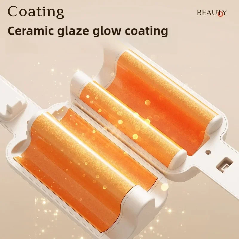 Hair Curler Plank Wave Iron Heating Curling Professional Ener White Styling Rollers Tools Portable Electric Appliances 250214