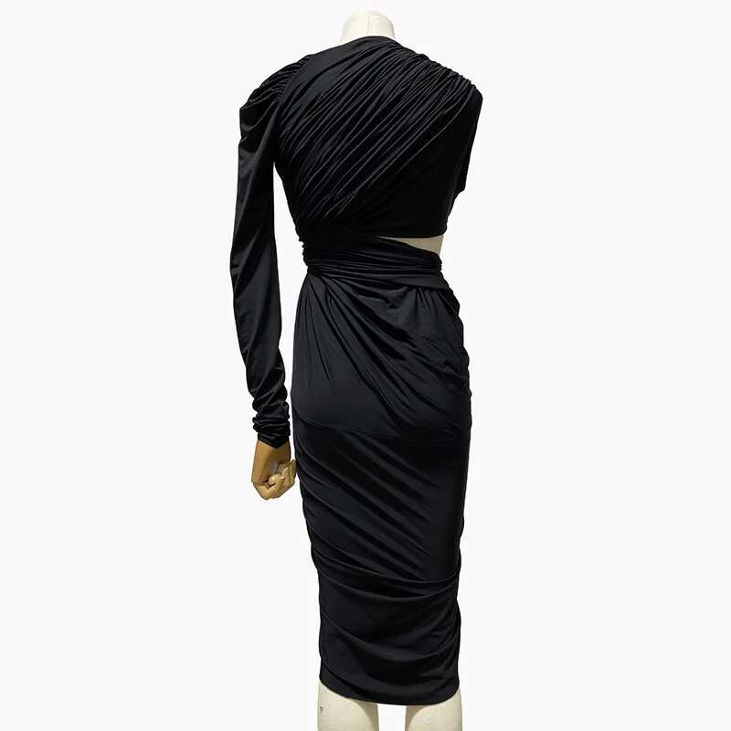 Owen Seak Women Casual Summer Above Knee Mini Gothic High Streetwear Trumpet Mermaid Black Skirt