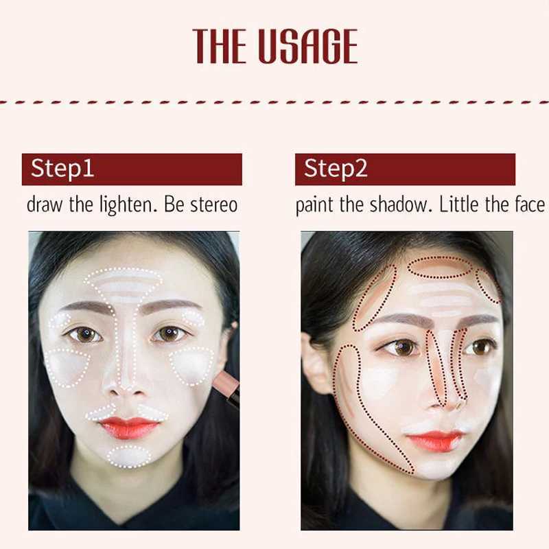 Facial Contour concealer Makeup Stick Lasting Smooth Matte Facial Highlights Shadow Correct Contour Pen CosmeticsW250217