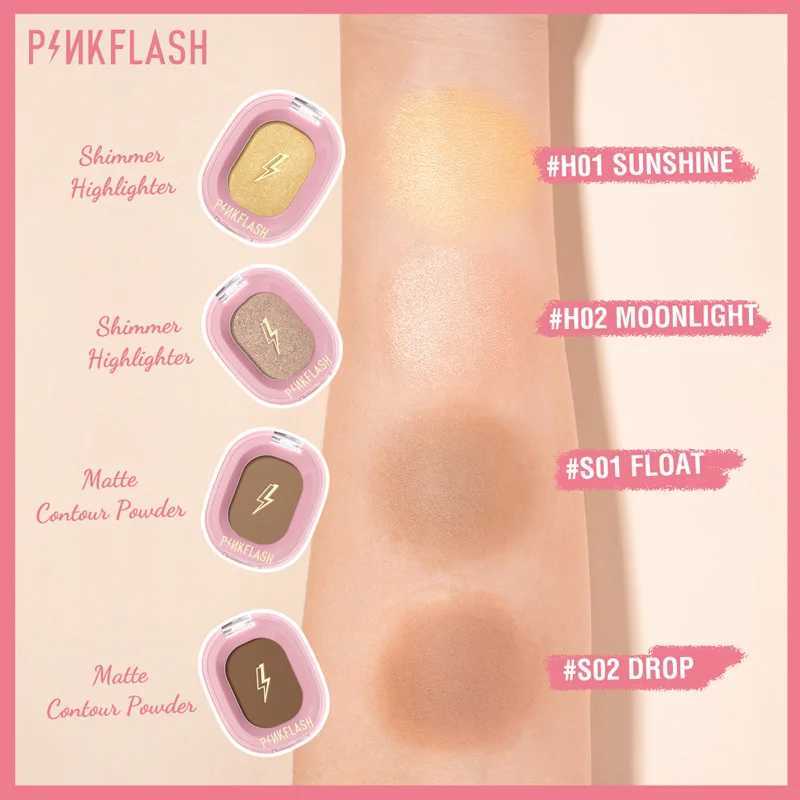 PINKFLASH Matte Face Highlighter Bronzer Palette Waterproof Long-lasting Shimmer Natural Face Contour Concealer Makeup CosmeticsXJ250217