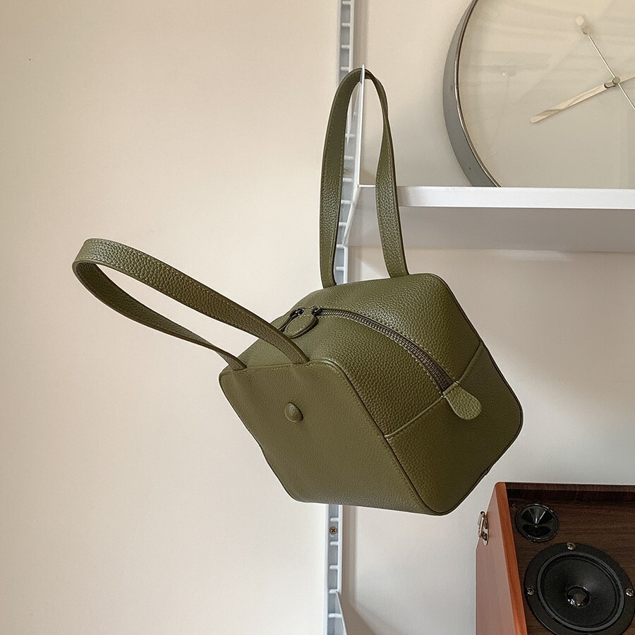 Bag 2025 Spring/Summer New Niche Women's Simple And Versatile Square Bag Frosted Soft PU Leather Toast Small Handbag