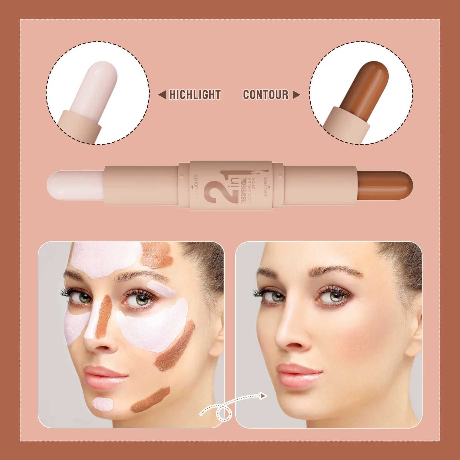 Hellokiss dual head high gloss beauty wand 3D bright facial decoration shadow 2-in-1 beauty penW250217