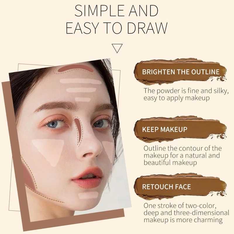Facial Contour concealer Makeup Stick Lasting Smooth Matte Facial Highlights Shadow Correct Contour Pen CosmeticsW250217