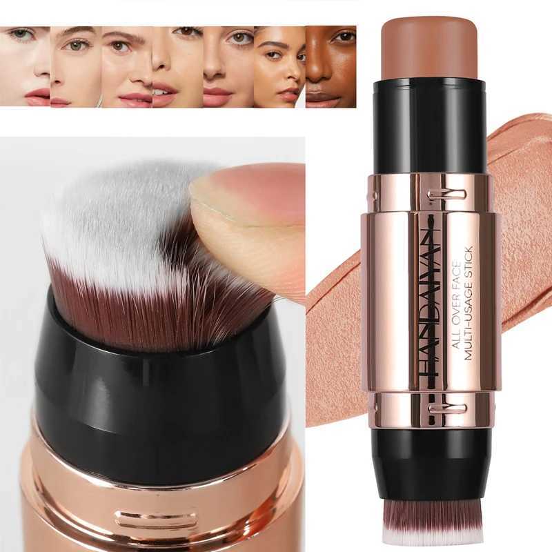 Double-head Face Bronzer Contour Stick Cream Makeup Light Dark Shadow Lasting Concealer Facial Brighten Contouring With BrushW250217