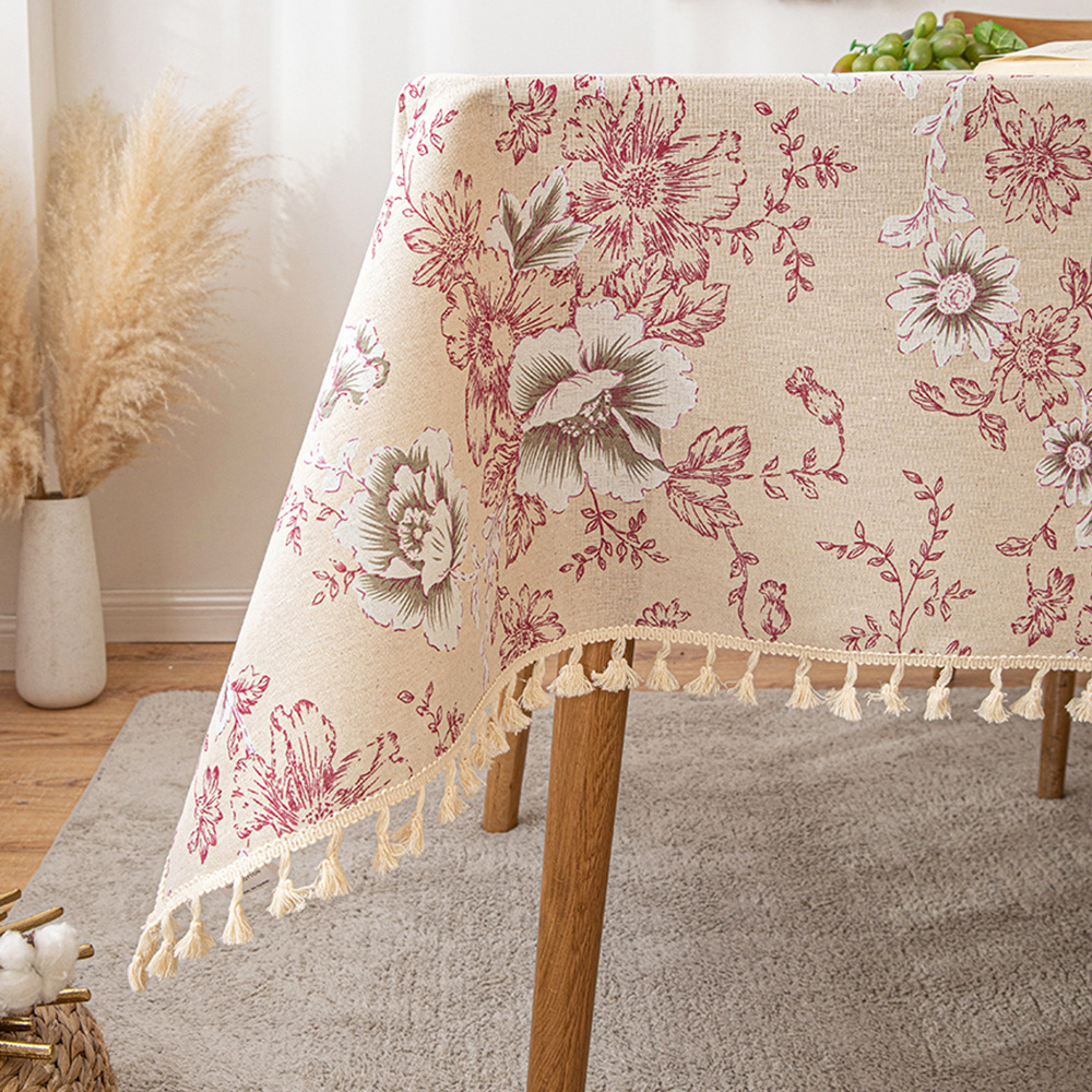 Printed Simple and Advanced Waterproof and Non-slip Tablecloth