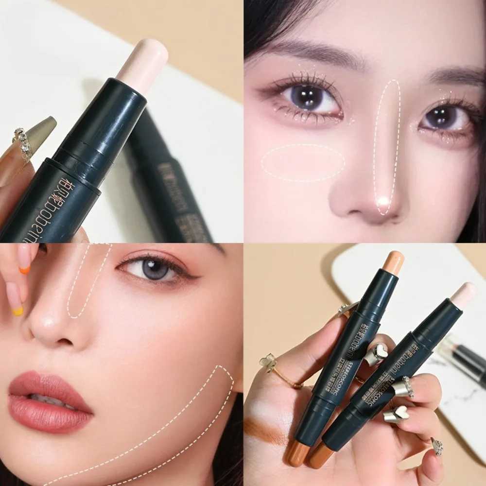 Double-ended Dual-purpose High-light Trimming Stick 3D Contour Nose Shadow Facial Shape Pencil Brightening Face Body CosmeticsW250217