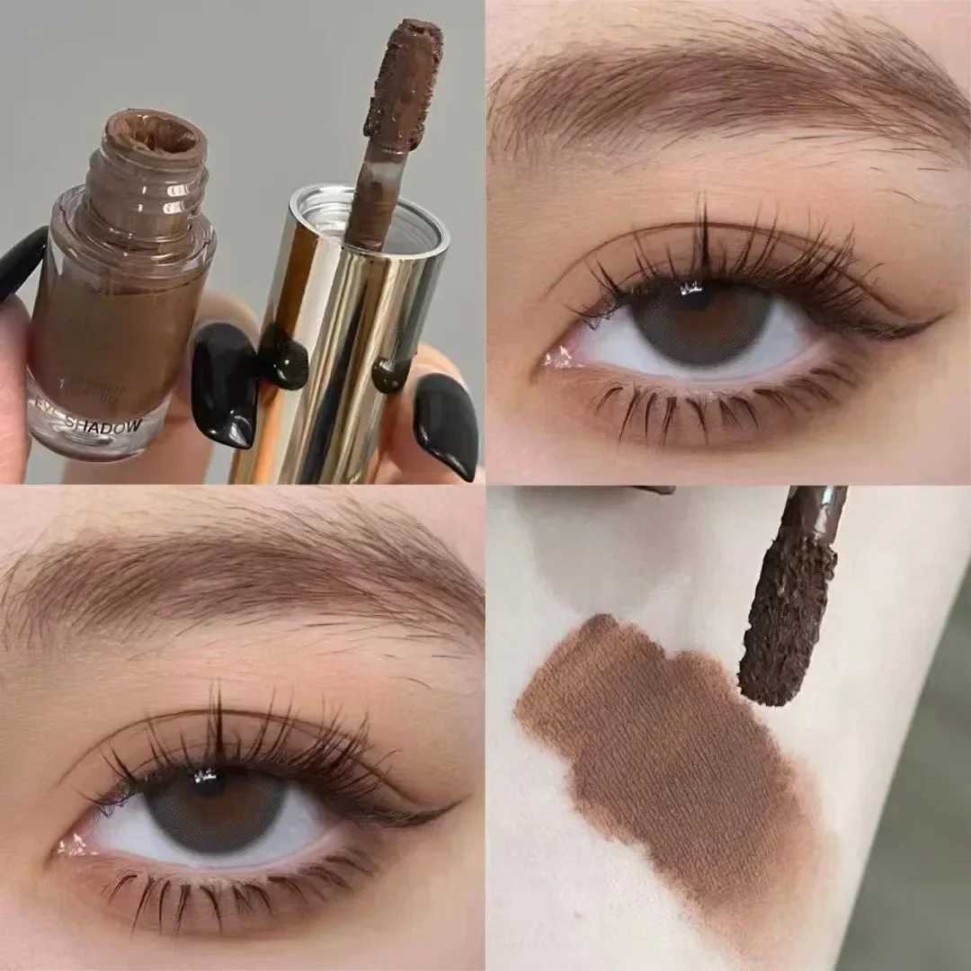 Brown Glitter Liquid Eyeshadow Stick Contour B Paint Fine Glitter Matte Natural Dough Milk Coffee Shadow Cream Eye MakeupW250217