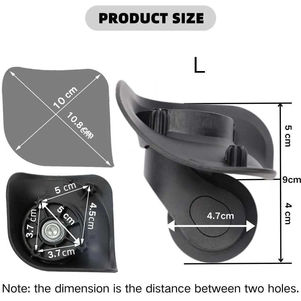 2Pcs Suitcase Wheels Luggage Spinner Caster Silent Luggage Wheels Replacement Wheels Customs Box Trolley Accessories 250214