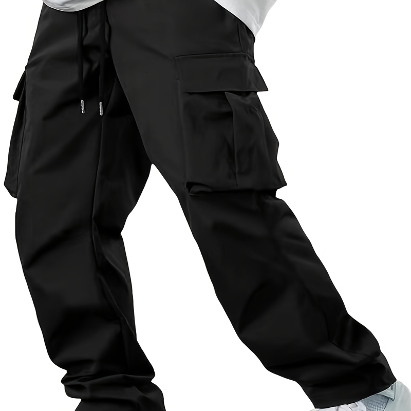 mens workwear pants European and American loose straight casual pocket w250113