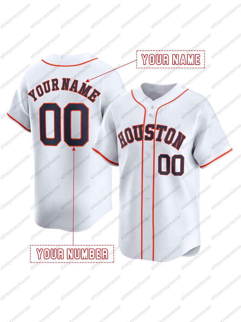 Jose Altuve 27 Personalized Custom 2025 City Connect Baseball Jersey 44 Yordan Alvarez 34 Nolan Ryan 7 Craig Biggio Tucker Customized Jerseys Custom A