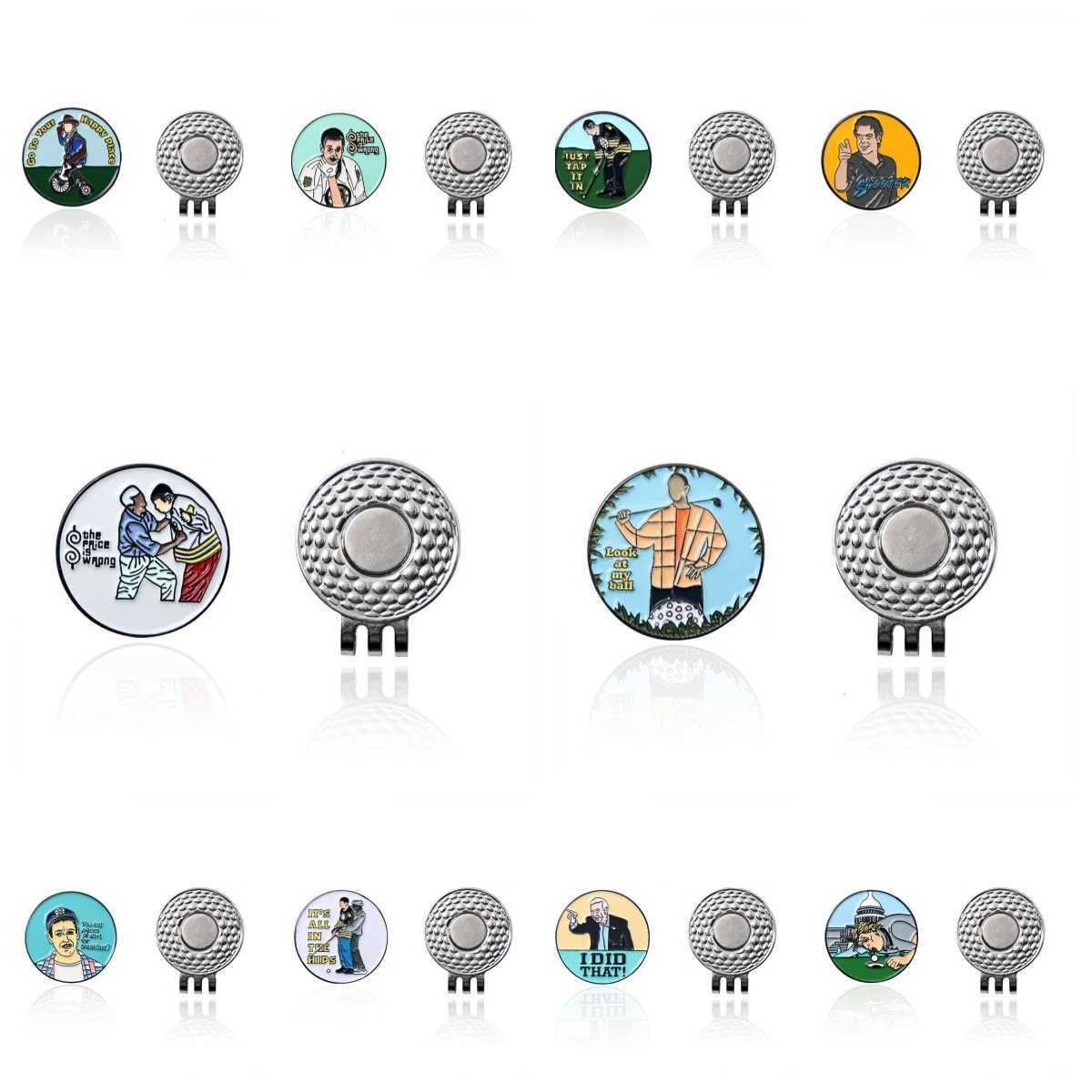 Golf Ball Mark with Magnetic Golf Hat Clip Marker US White Flower Golf Marker Training Aids For Boys Girl Kids Golfer GiftW250215