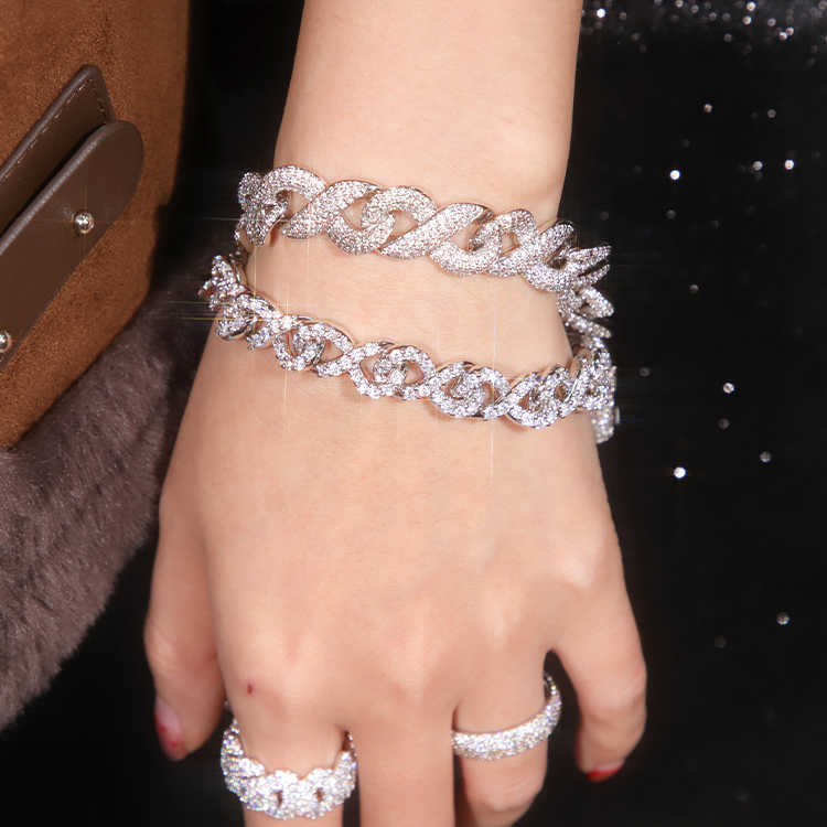 High Quality Hip Hop 13mm diamond Fine Jewelry Necklace Cuban Chain 925 Silver Iced Out VVS Moissanite Link Chain