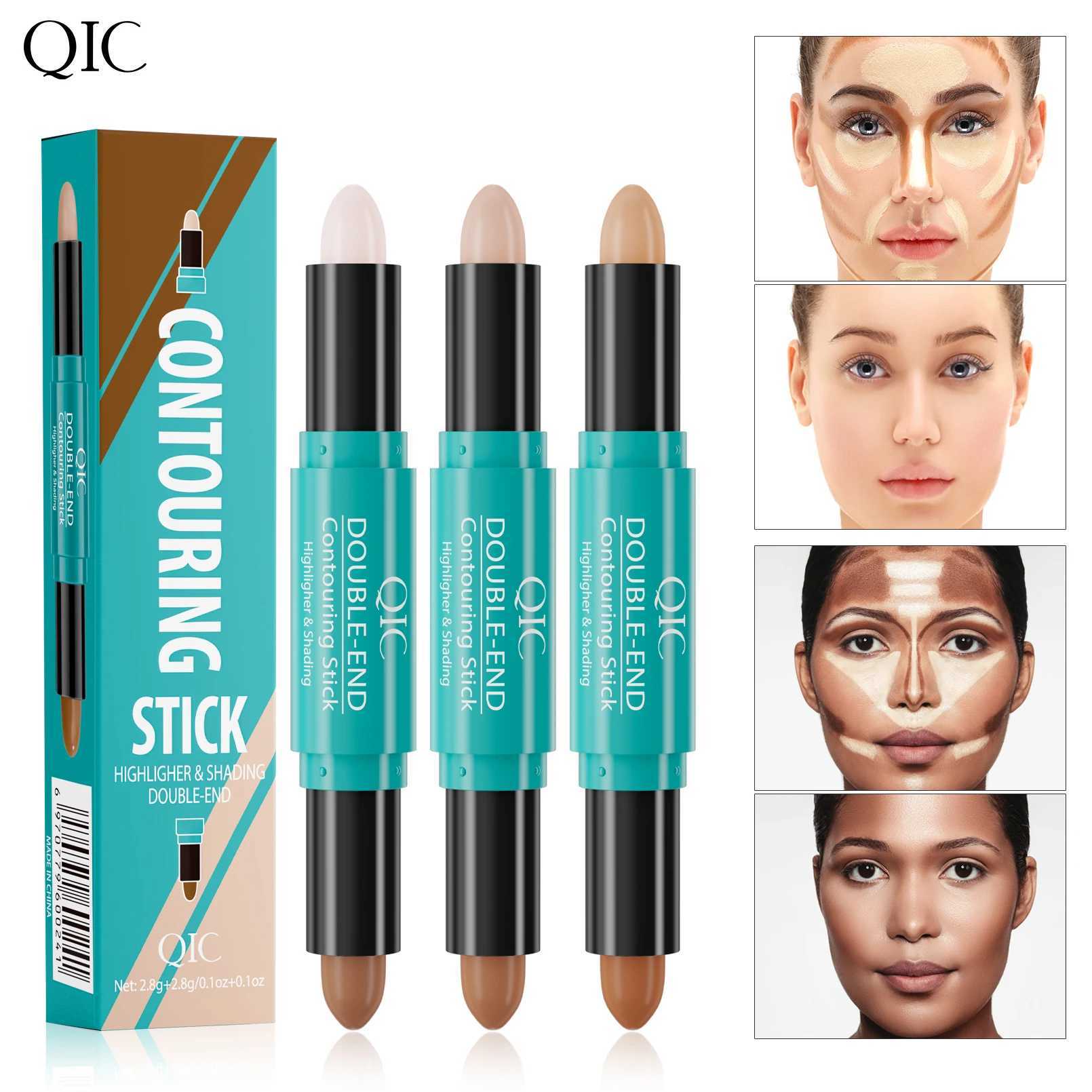 Waterproof Bronzer Contour Stick Concealer Highlighter Shadow Stick Double-headed Contouring Brighten Face Body Makeup CosmeticW250217