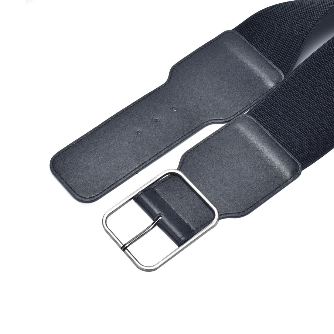 Women Stretchy Wide Waist Belt Ladies Elastic Dress Cummerbund with Pin Buckle Stretch Fashion Cinch Belts 250213