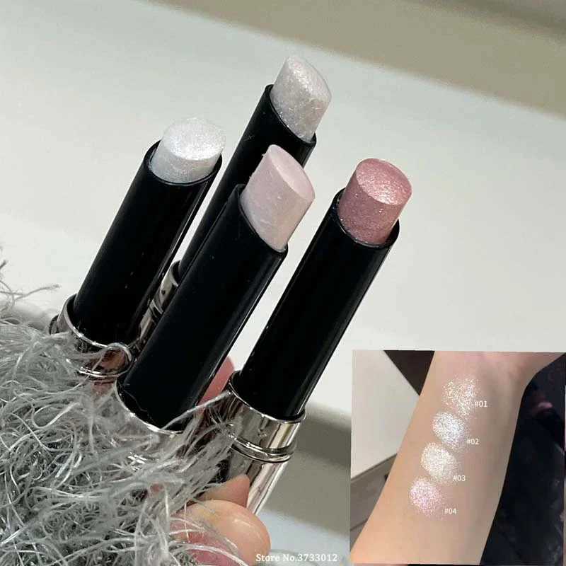 Glitter Highlighter Stick Natural Diamond Glitter White Highlight eye shadow Pencil Outline Shadow Bright Face Body MakeupW250217