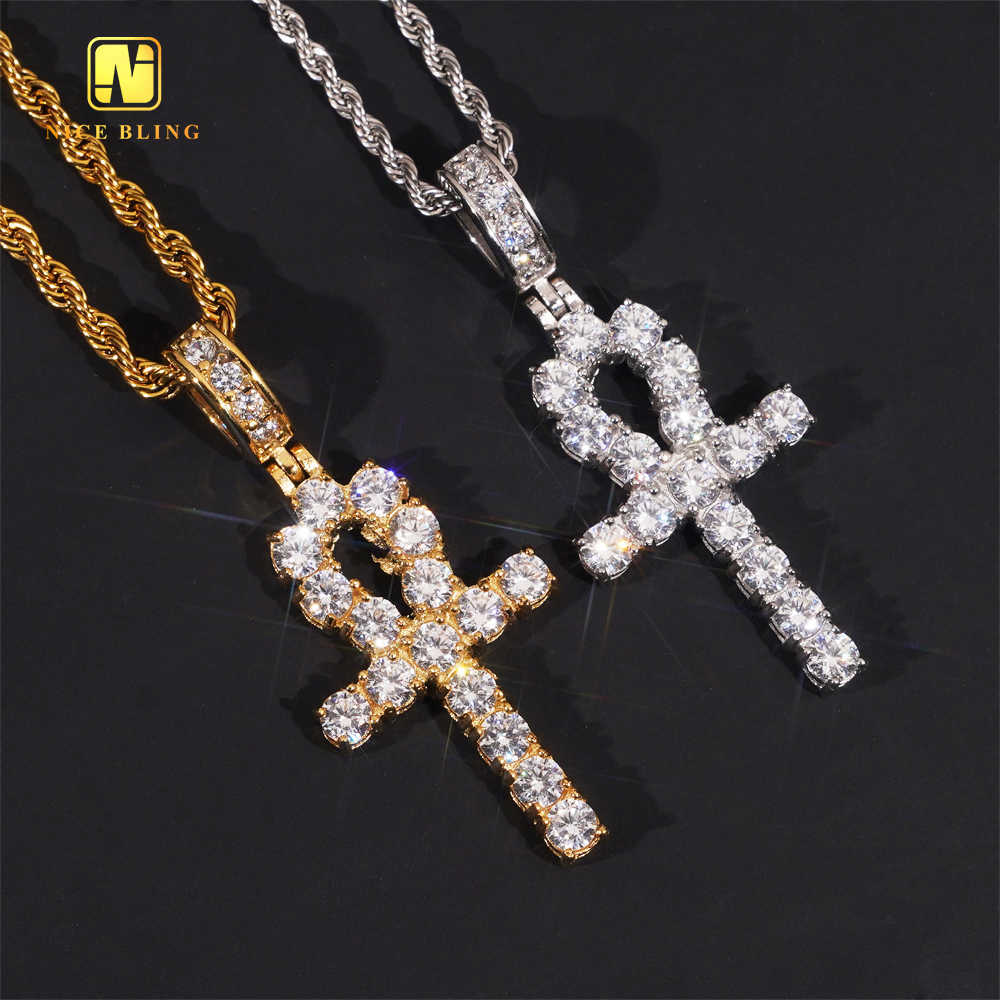 2025 Gift Wholesale Price Custom Hip Hop Jewelry Iced Out Cross Pendant Stainless Steel With Cubic Zirconia Diamond Pendant