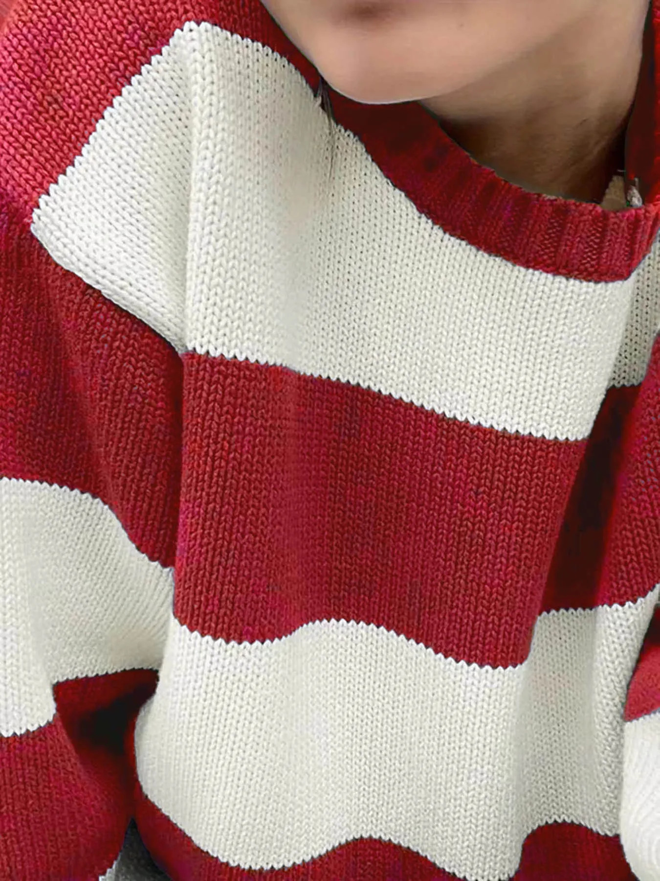 Striped Sweater Women Autumn Winter Long Sleeve Oneck BasicPullover Oversize Casual Female Pullover Chic Tops 250211